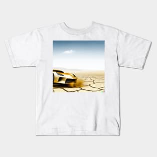 Fast car in the desert Kids T-Shirt